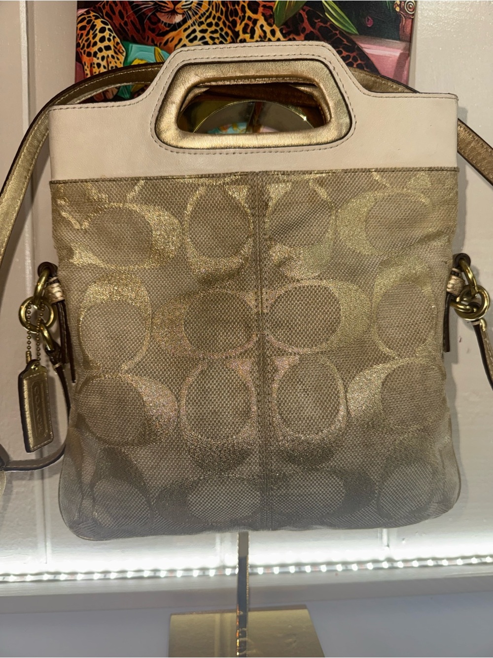 RARE COACH Bonnie Cashin EUC Condition Leather Trim 3 Way Bag - Picture 4 of 10